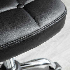 2 pojízdné pracovní stoličky s opěradlem 45x47x72-87 cm | tmavě šedé č.3