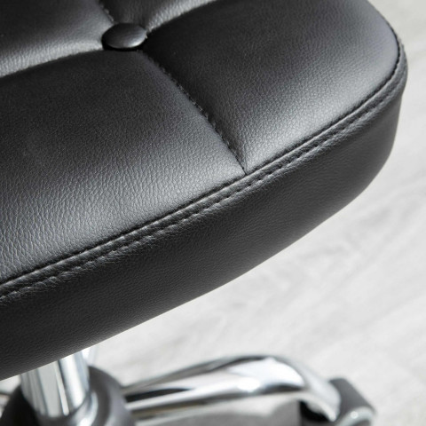 2 pojízdné pracovní stoličky s opěradlem 45x47x72-87 cm | tmavě šedé č.3