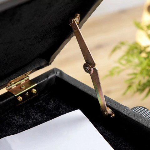 Výškově nastavitelná klavírní lavice 63x35x46-56 cm | černá č.4