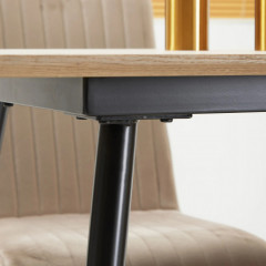 Moderní kuchyňský stůl pro 4 osoby 140x80x76cm | přírodní č.2