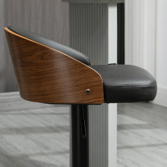 Barové židle 2 ks 48 x 49,5 x 76-96 cm | černé č.2