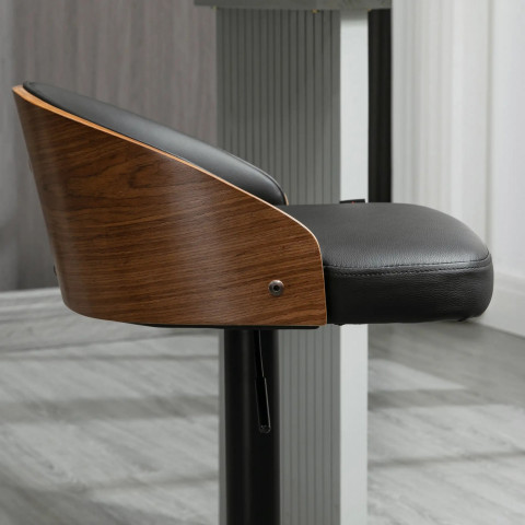 Barové židle 2 ks 48 x 49,5 x 76-96 cm | černé č.2