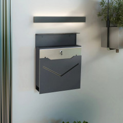 Poštovní schránka 37x10,5x37 cm | antracitová