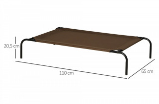 Lehátko pro mazlíčky 110x68x20 cm | kávové + šedé č.2