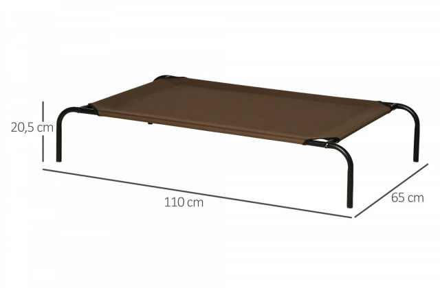 Lehátko pro mazlíčky 110x68x20 cm | kávové + šedé č.2
