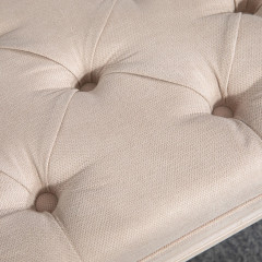 Čalouněná lavice s knoflíky 80x40x43cm | béžová č.3