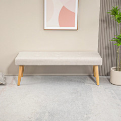 Čalouněná lavice 120x41x43 cm | krémová č.3