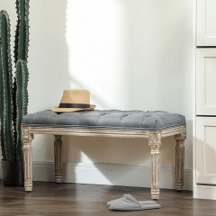 Čalouněná lavice 142x47x51 cm | šedá č.1