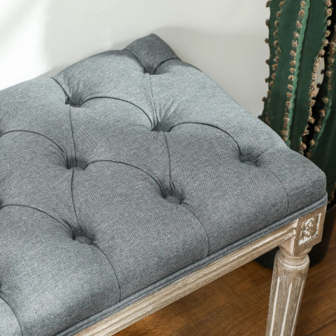 Čalouněná lavice 142x47x51 cm | šedá č.4