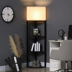Stojací lampa se 3 policemi | 50x37x159 cm
