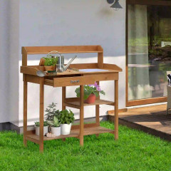 Zahradnický stůl 117 x 45 x 121 cm | přírodní